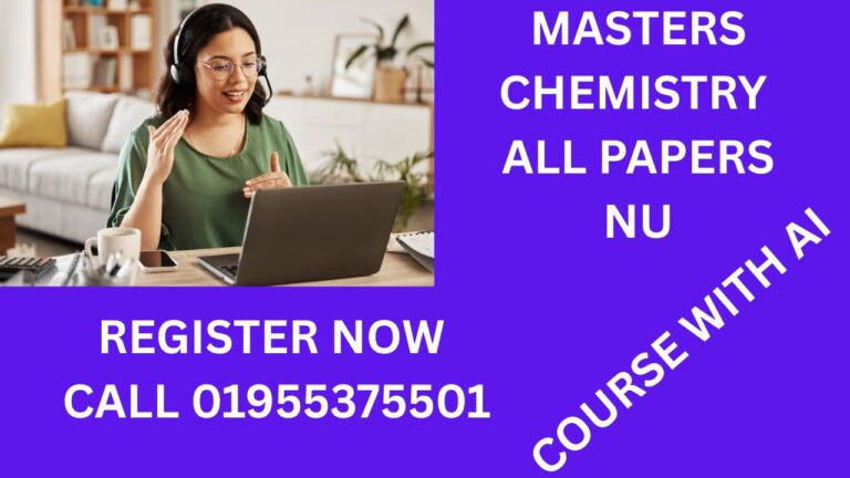 NU CHEMISTRY FIRST YEAR TO MASTERS